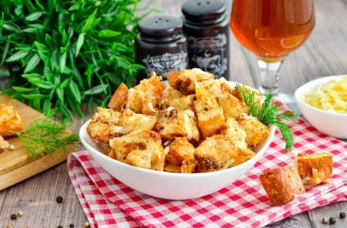 Сухарики домашние с сыром